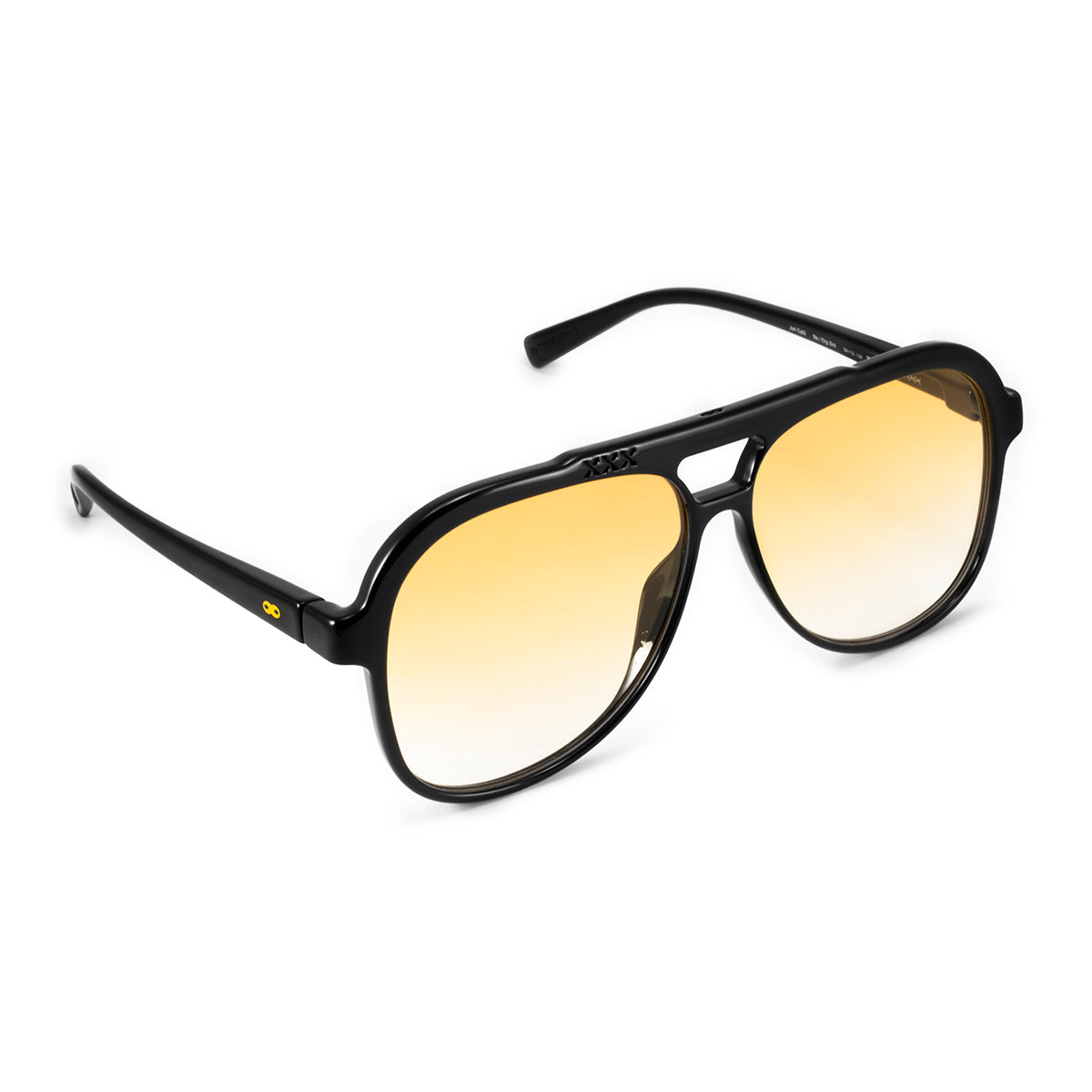 Triple Xxx Negro Brillo Lente Naranja Degrade