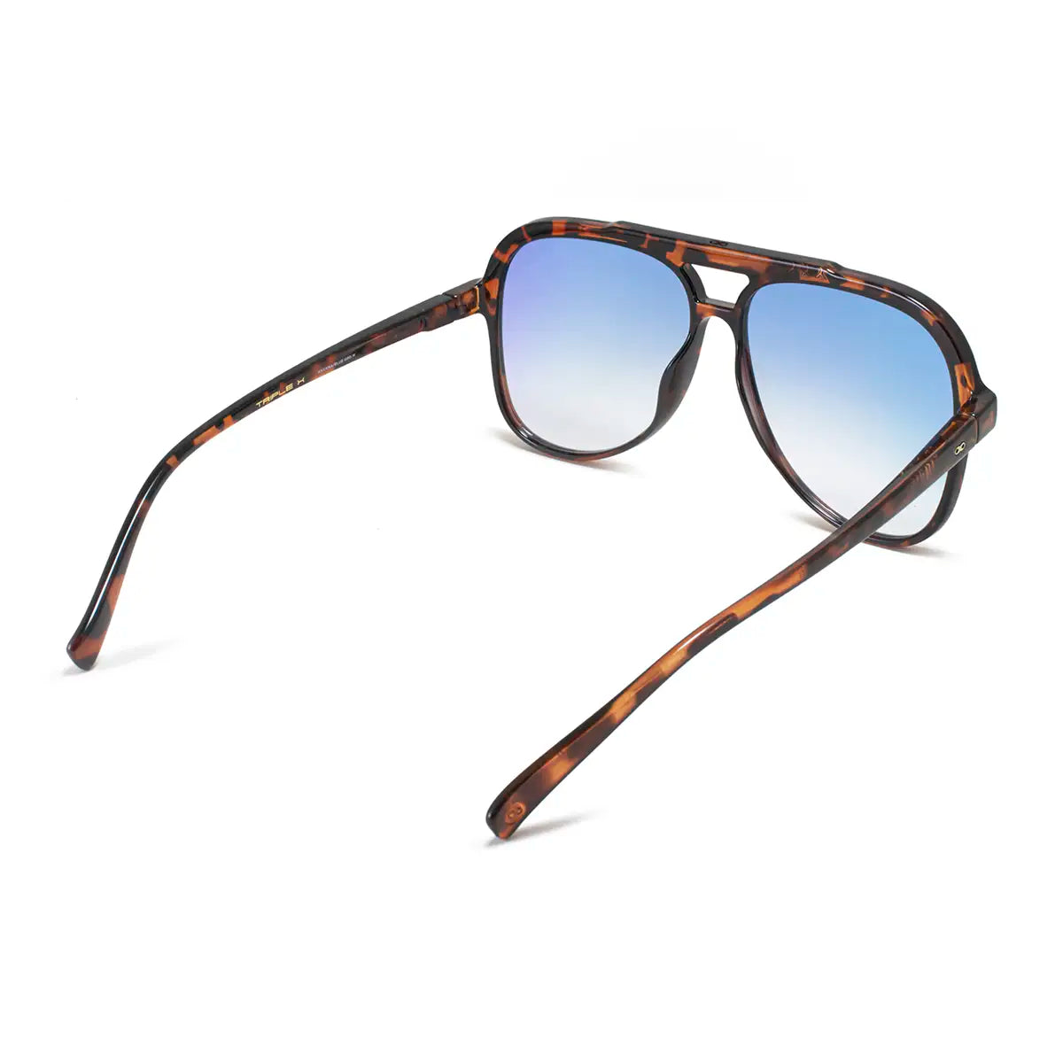 Triple Xxx Carey Lente Suave Espejada Azul Degrade