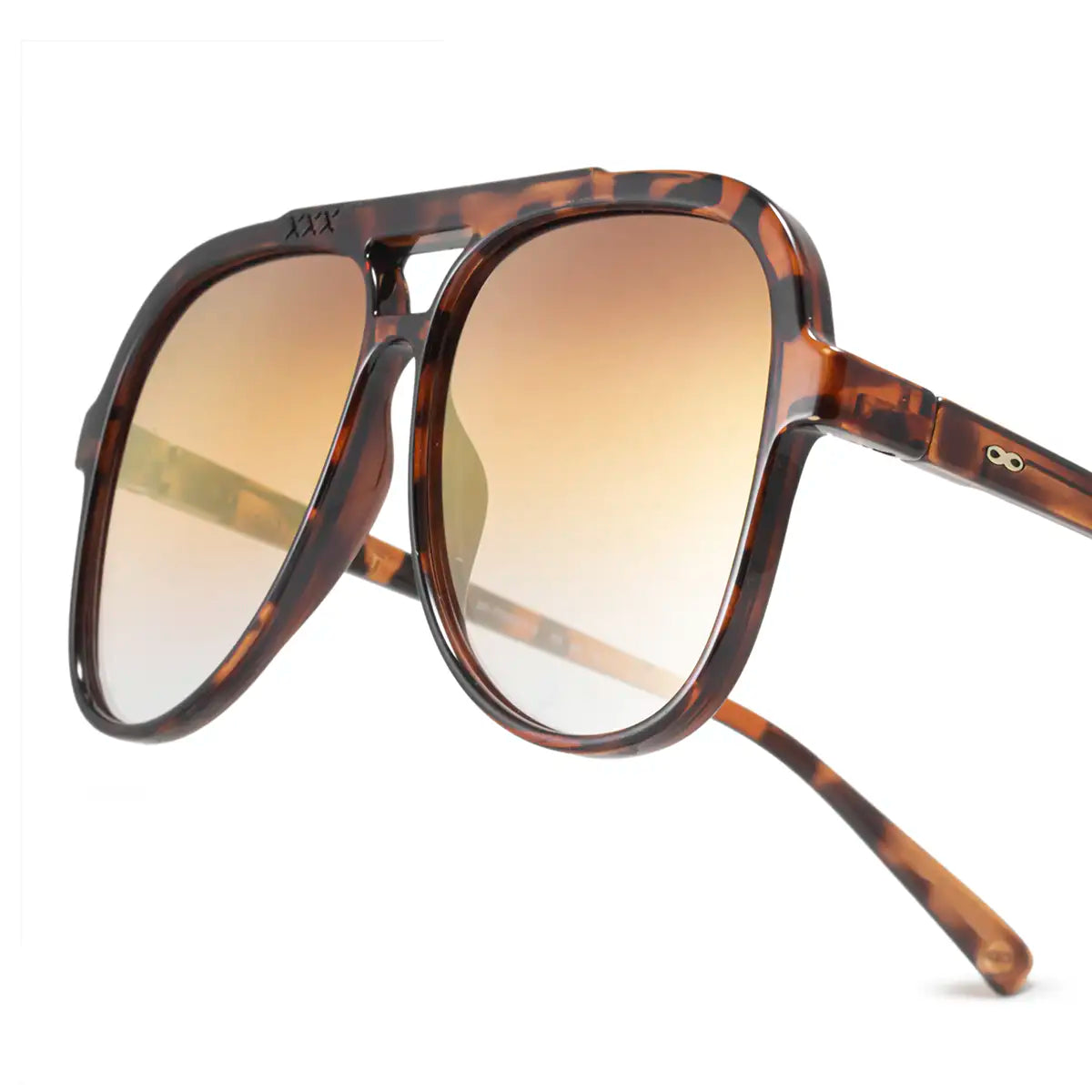 Triple Xxx Carey Lente Suave Espejada Naranja Degrade