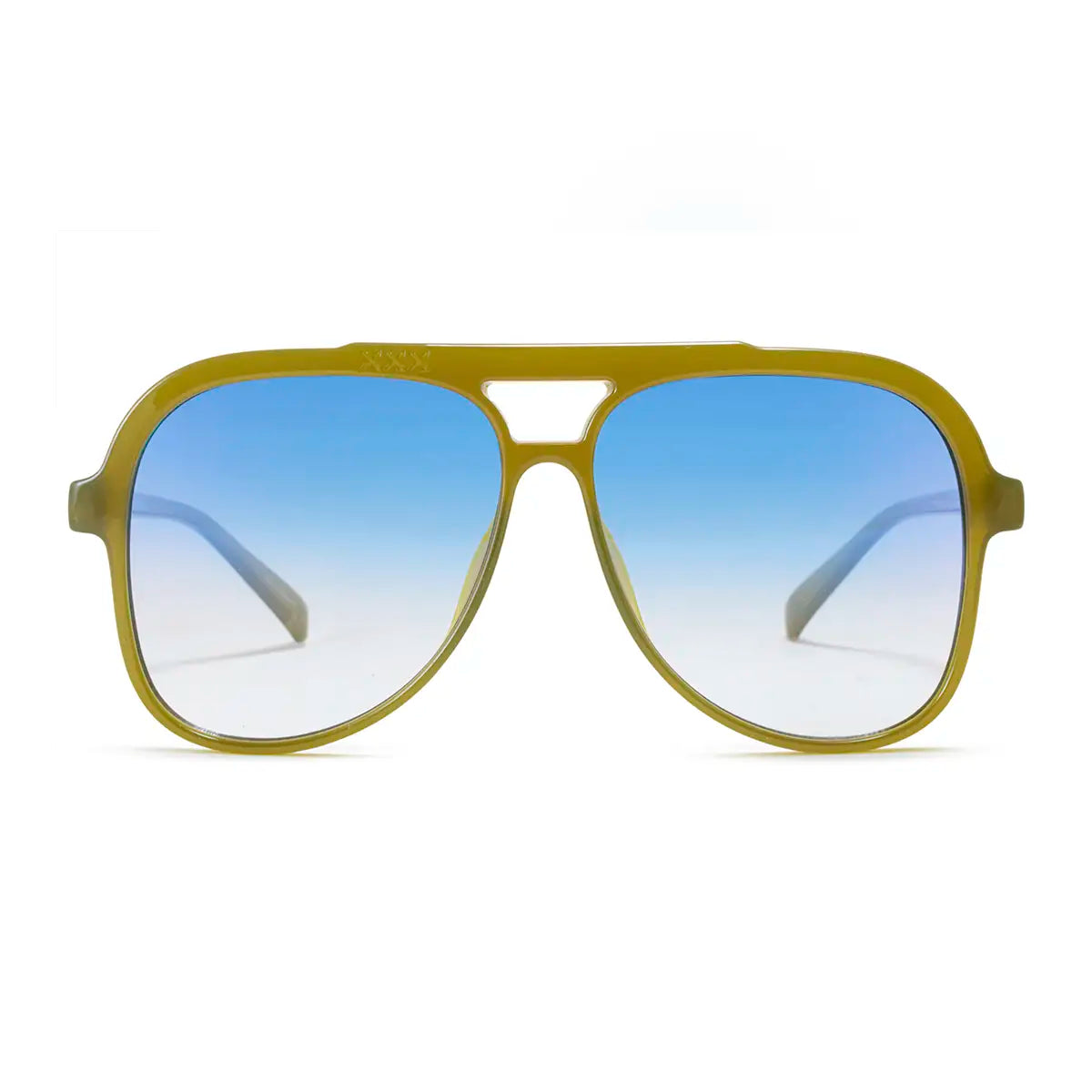 Triple Xxx Milky Green Lente Suave Espejada Azul Degrade