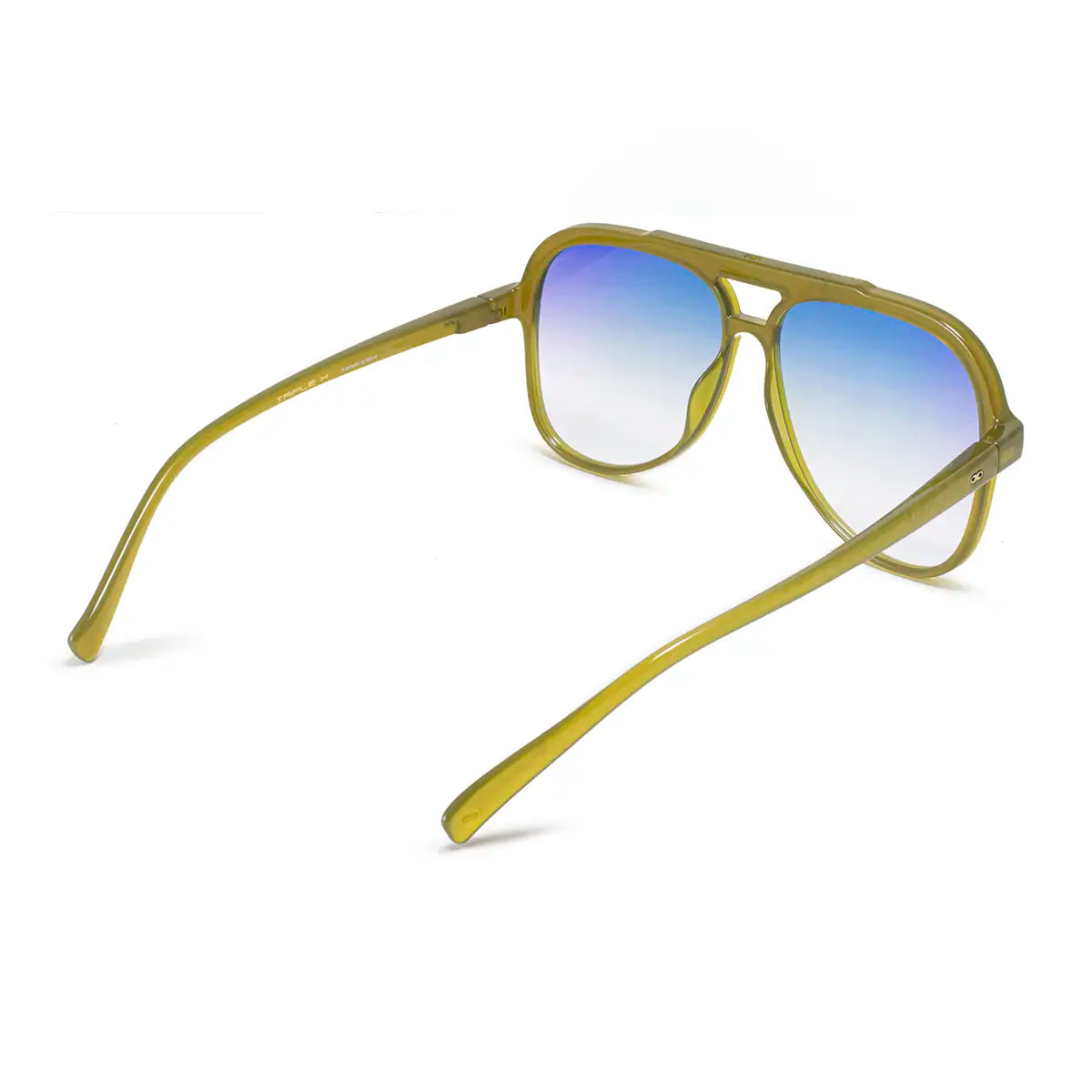 Triple Xxx Milky Green Lente Suave Espejada Azul Degrade