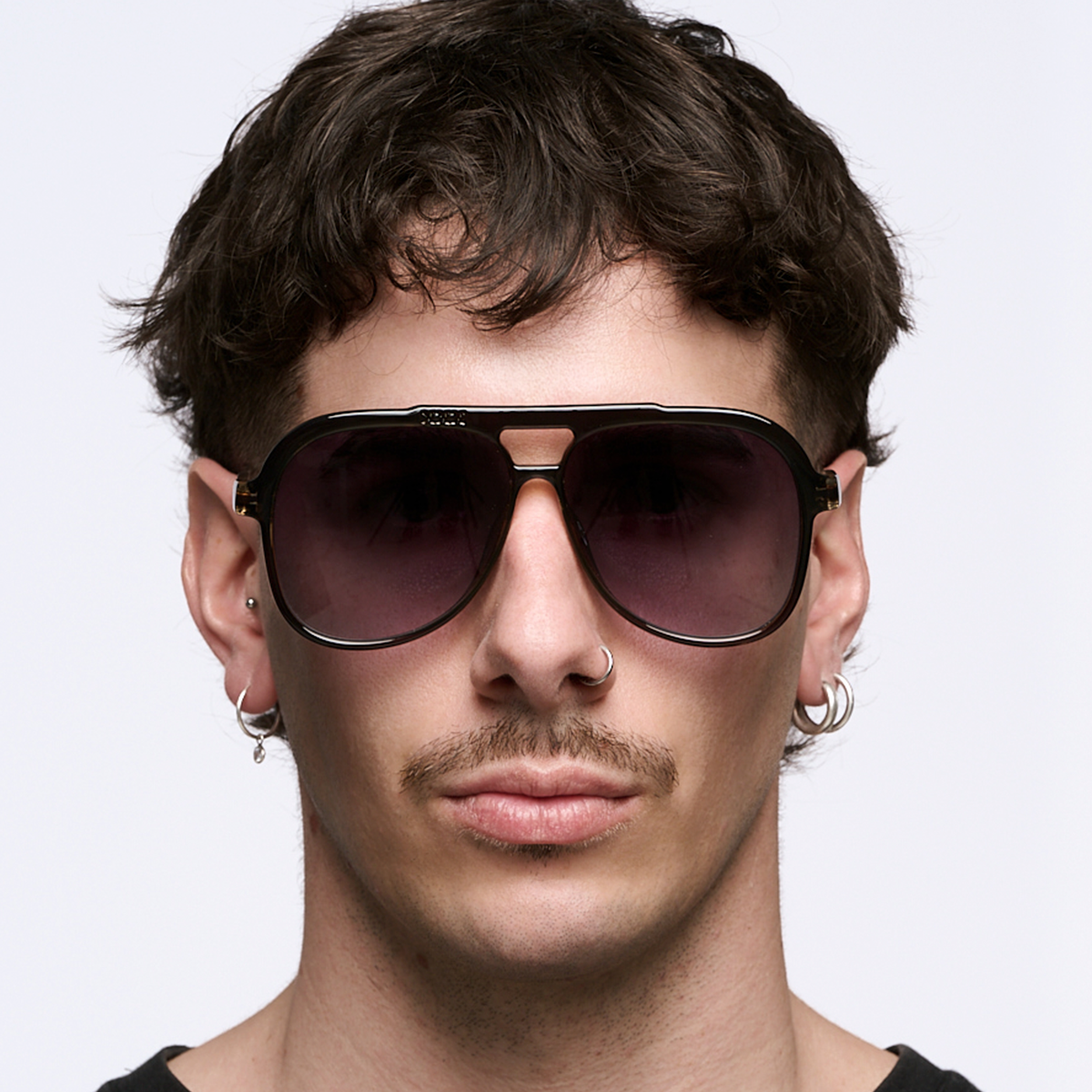 Triple Xxx Metal Translucido Marron Lente Gris Degrade