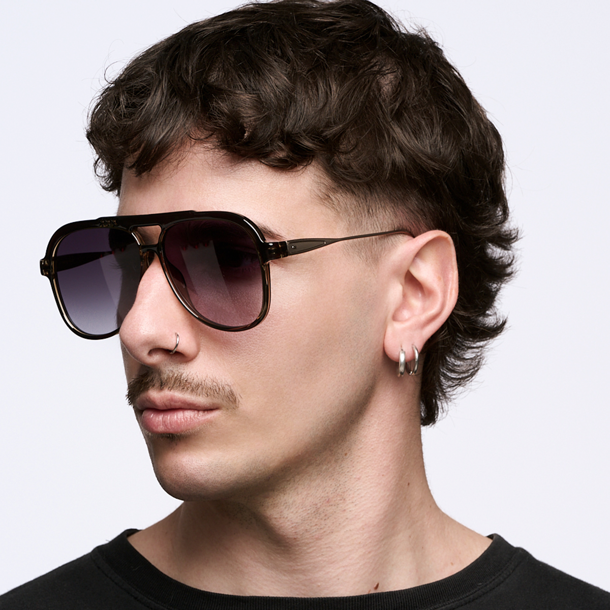 Triple Xxx Metal Translucido Marron Lente Gris Degrade