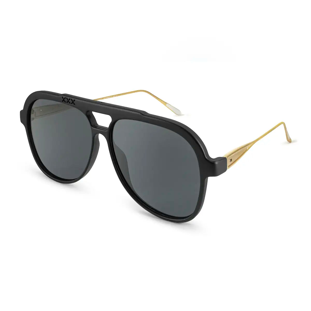 Triple Xxx Metal Negro Mate Lente Gris