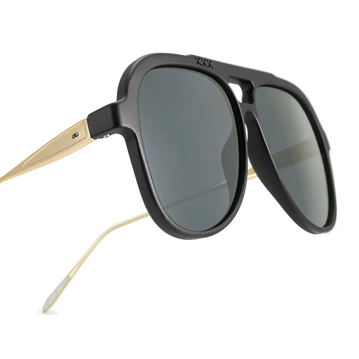 Triple Xxx Metal Negro Mate Lente Gris