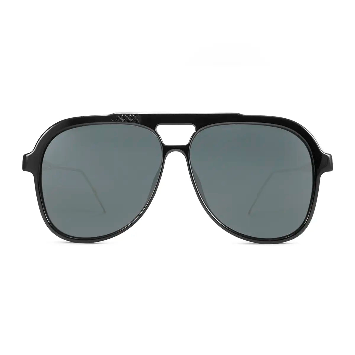 Triple Xxx Metal Negro Brillo Lente Gris