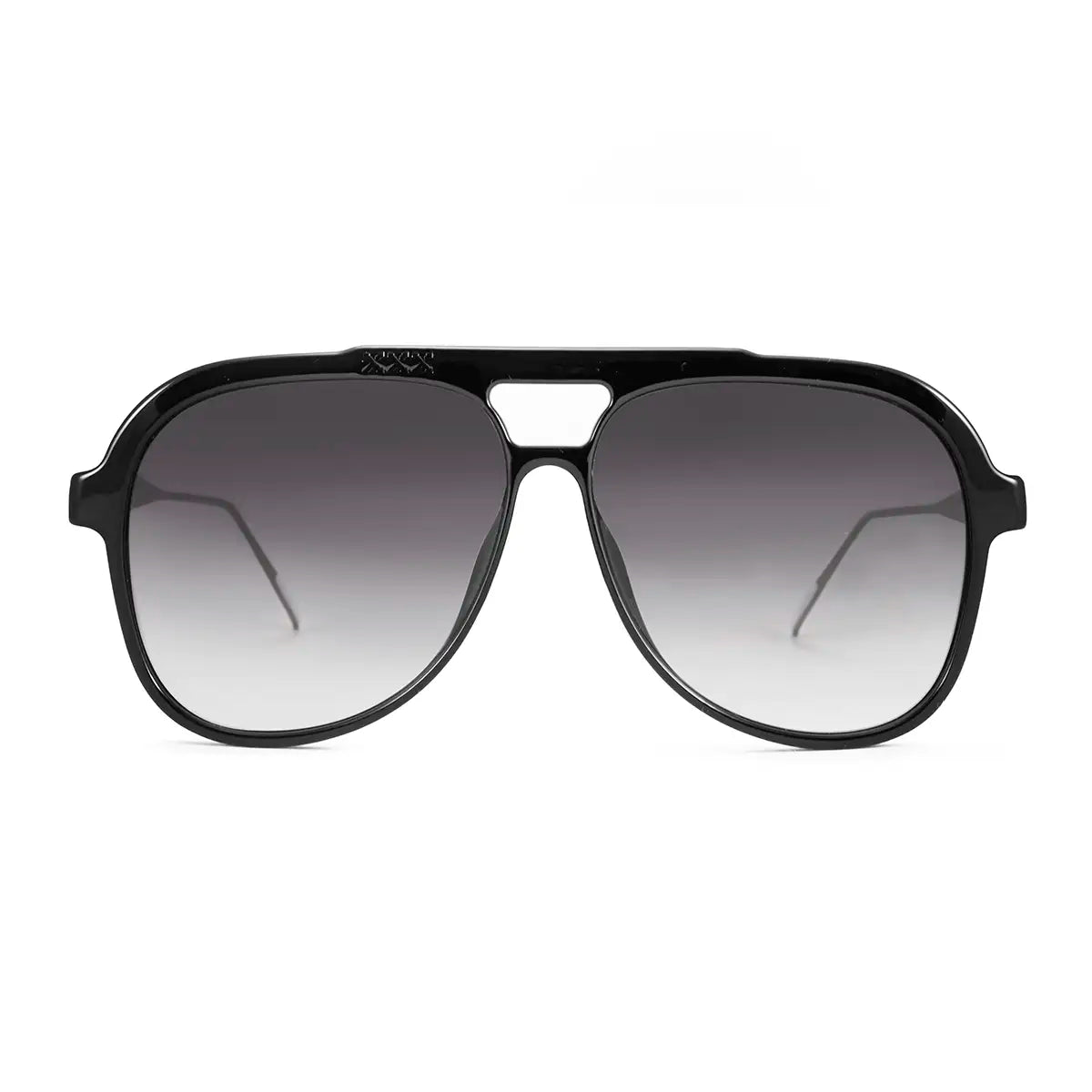 Triple Xxx Metal Negro Brillo Lente Gris Degrade