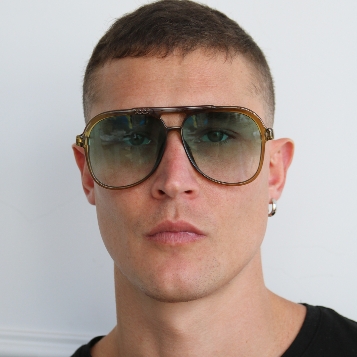 Triple Xxx Metal Oliva Lente Verde Degrade