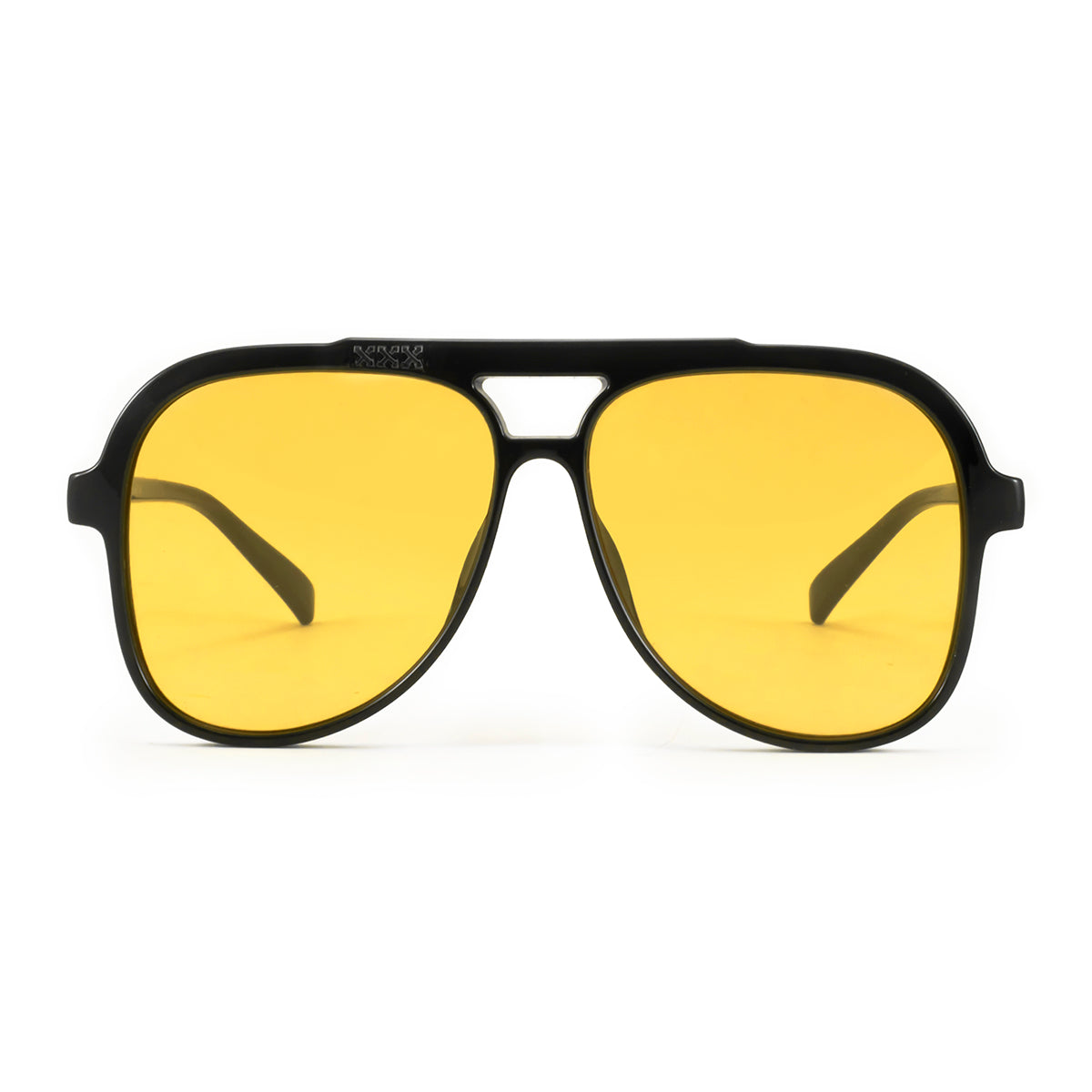 Triple Xxx Negro Brillo Lente Amarillo