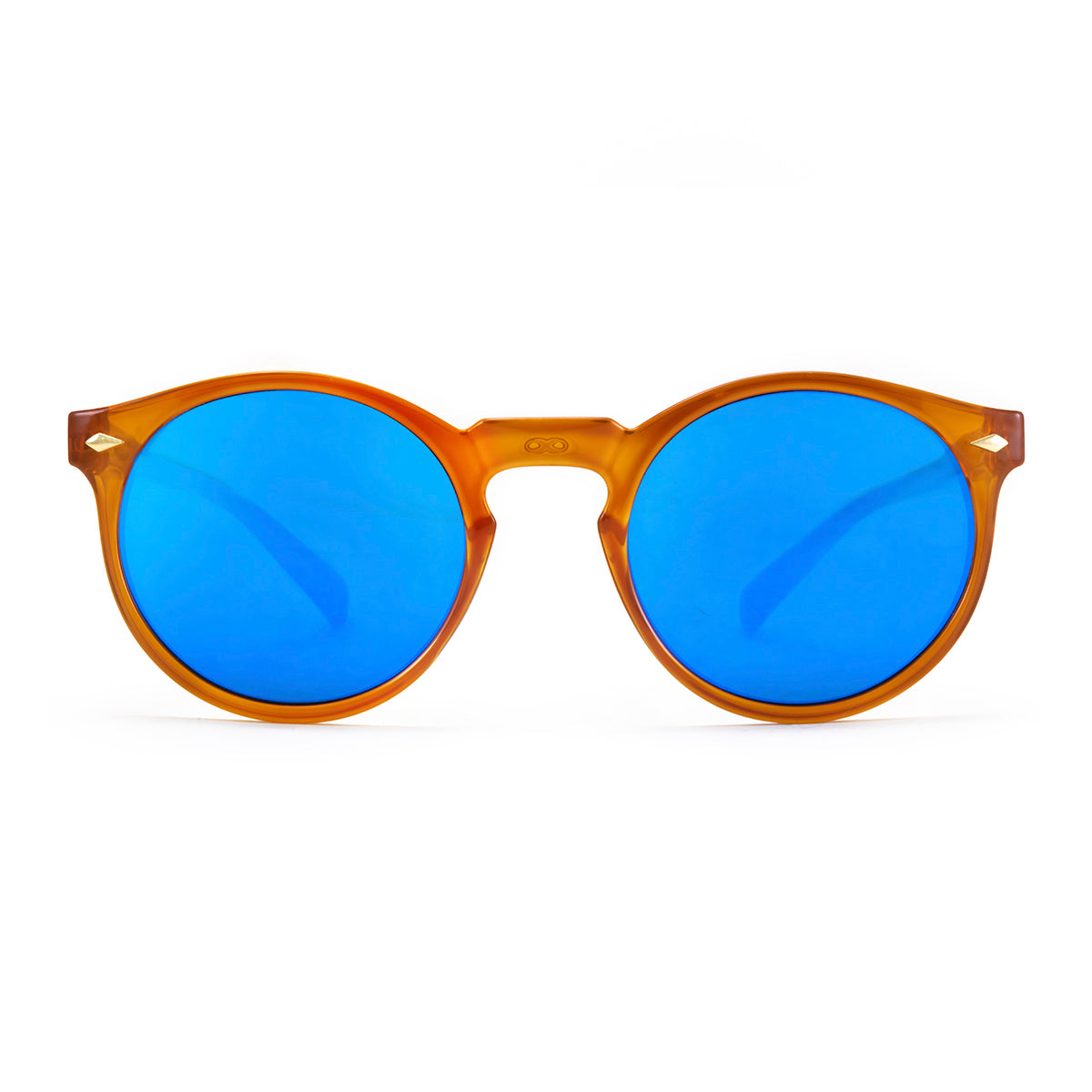 Anteojos De Sol Tulum Dark Honey Lente Espejada Azul Infinit