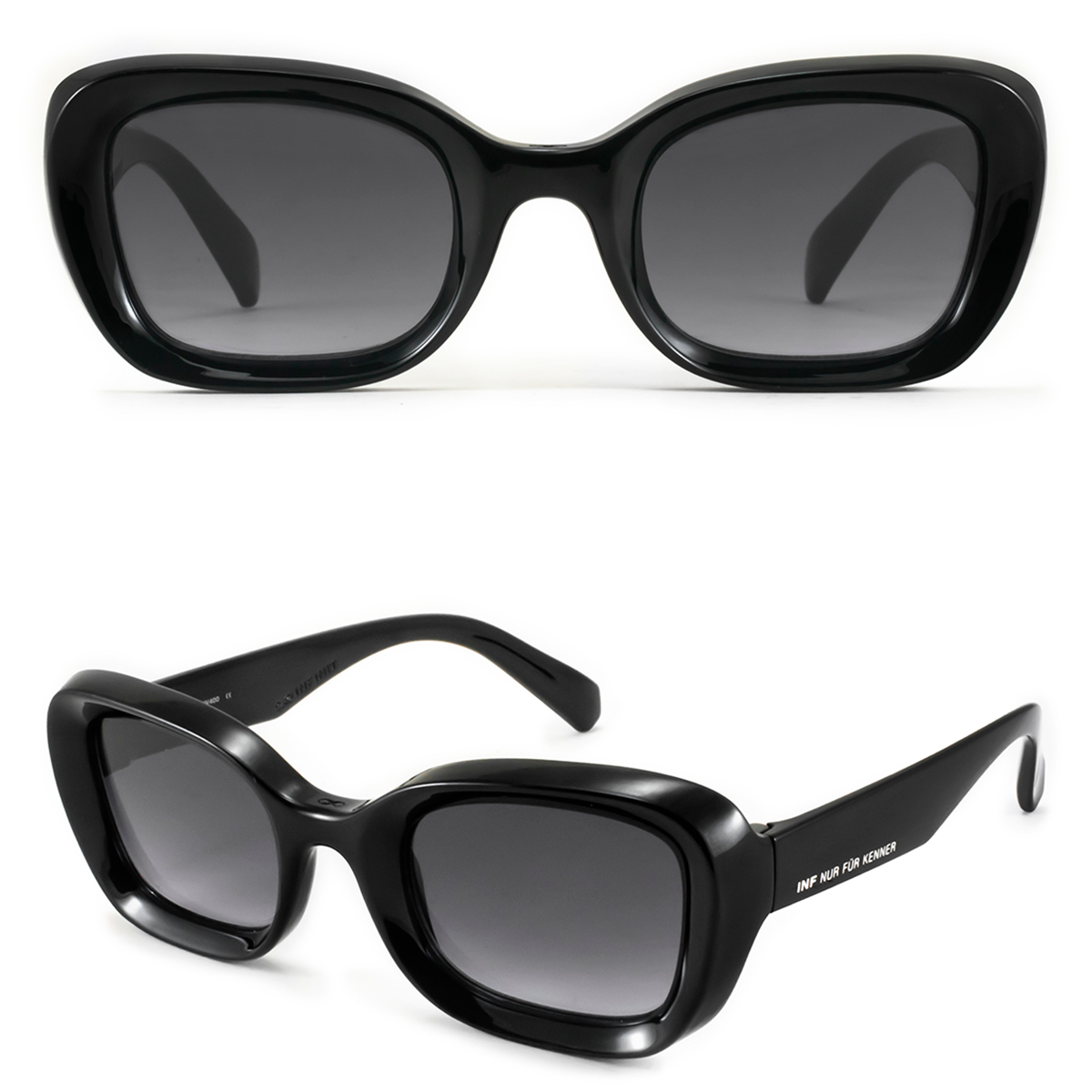 Turin Negro Brillo Lente Gris Degrade