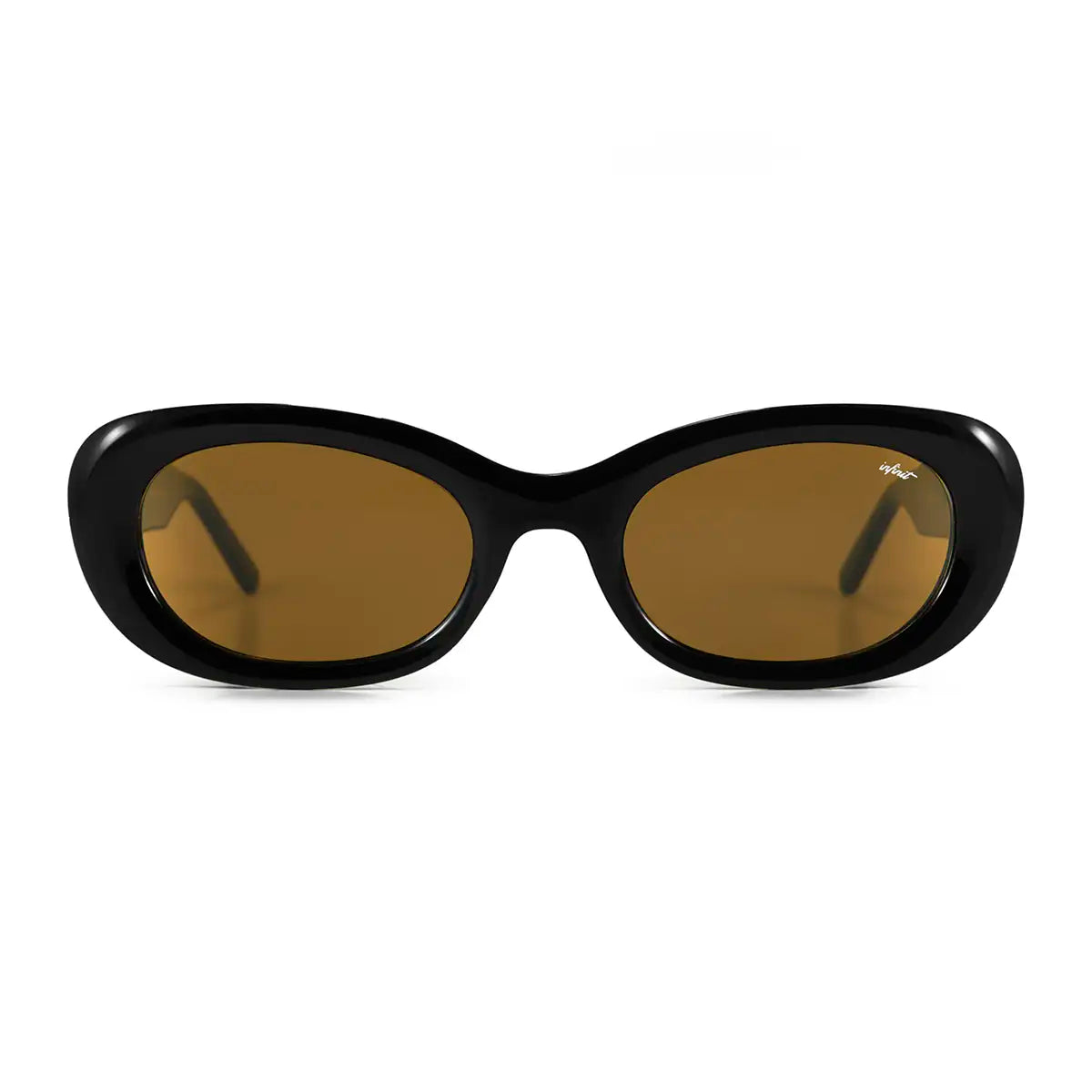 Twiggy Negro Brillo Lente Marron