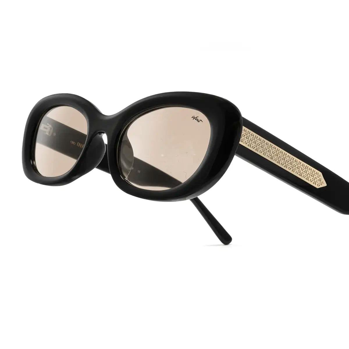 Twiggy Negro Brillo Lente Tostado