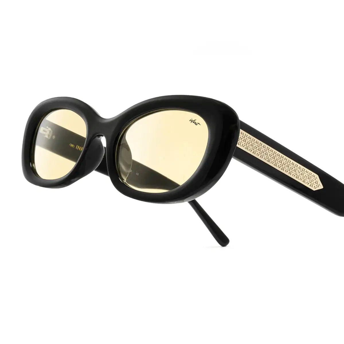 Twiggy Negro Brillo Lente Tostado