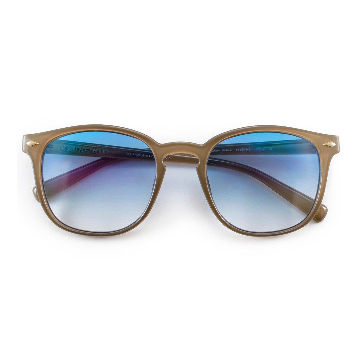 Xenote Milky Brown Lente Suave Espejada Azul Degrade