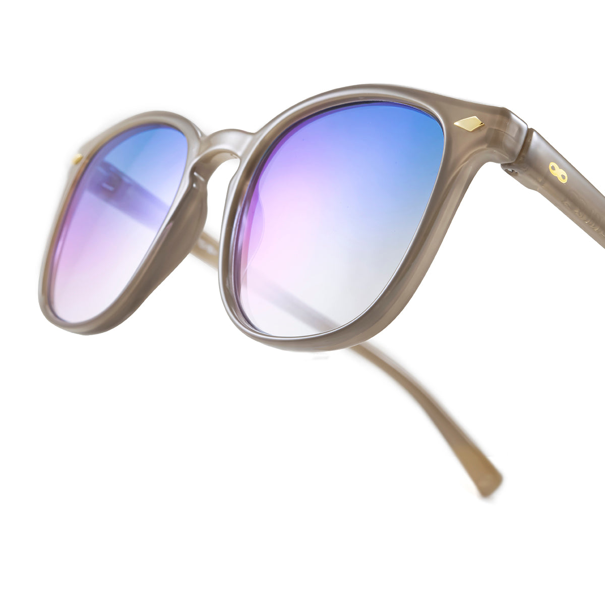 Xenote Milky Brown Lente Suave Espejada Azul Degrade
