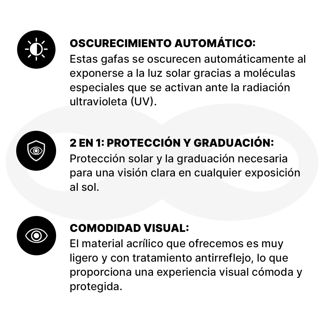 Lentes orgánicos fotocromatico