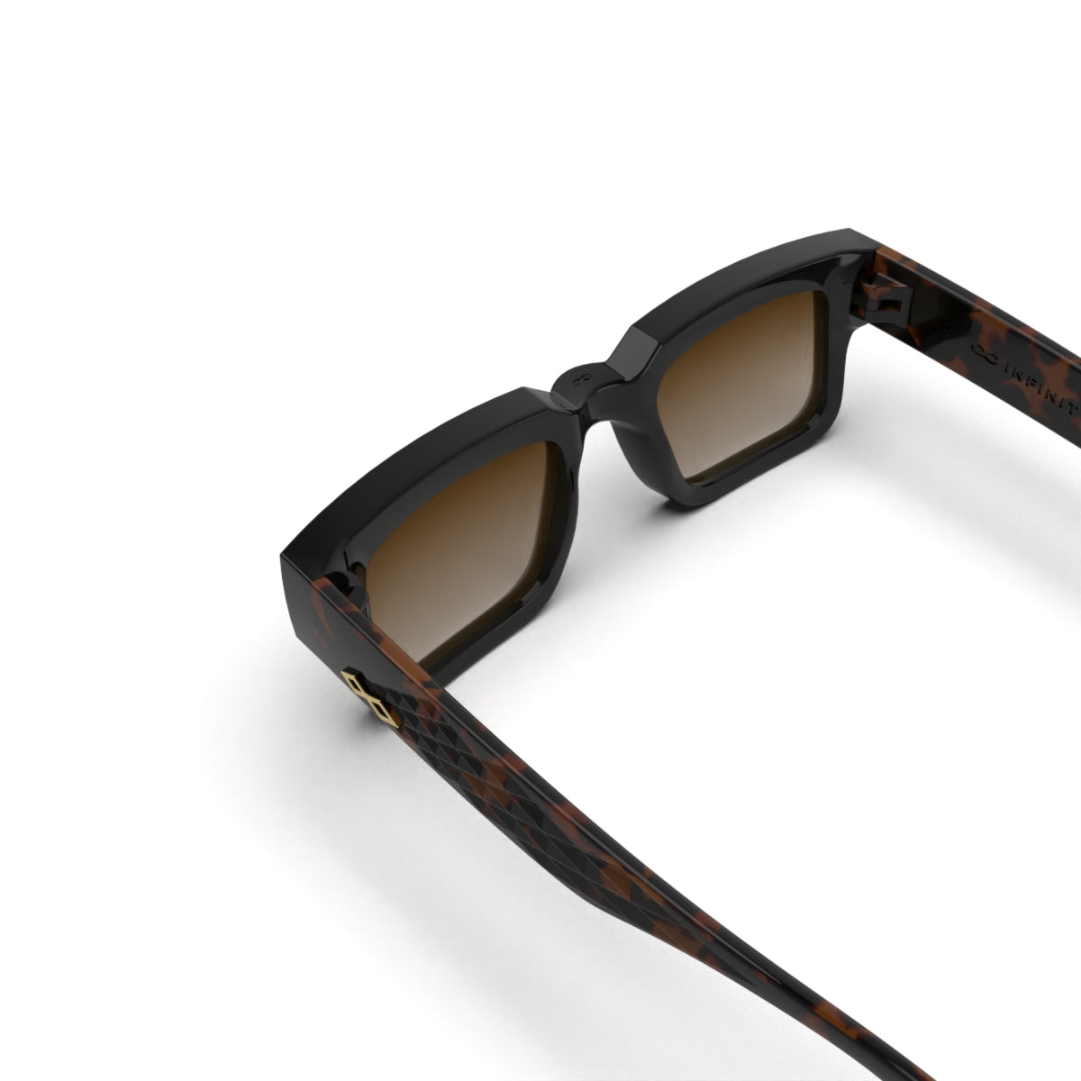 Exclamation 3D Negro Brillo Carey Lente Marron Degrade