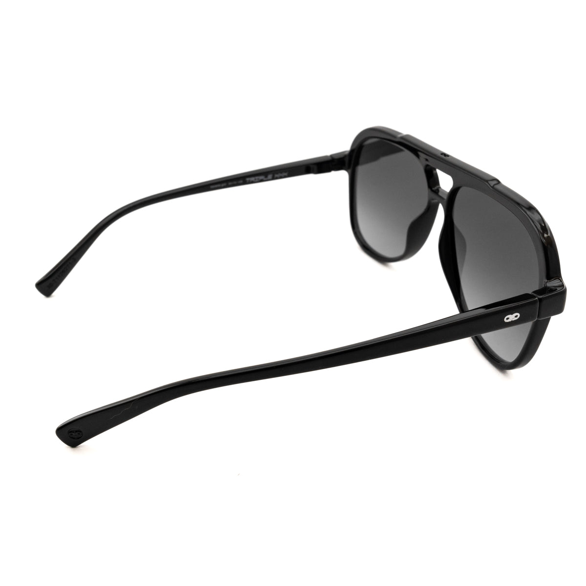 Triple Xxx Negro Brillo Lente Gris Degrade