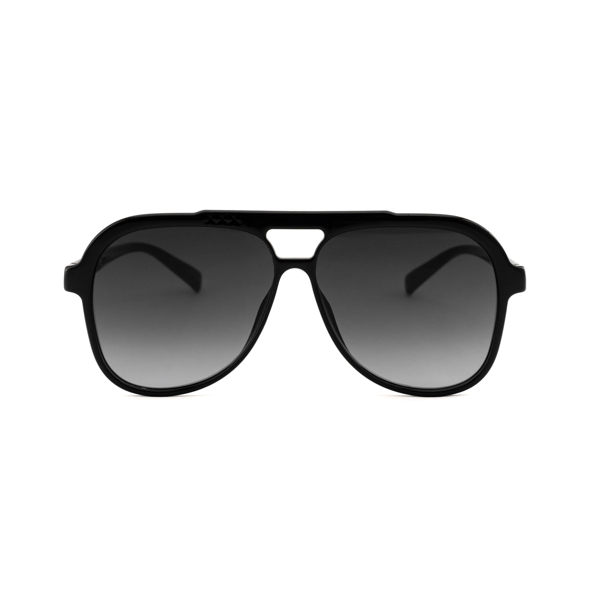 Triple Xxx Negro Brillo Lente Gris Degrade
