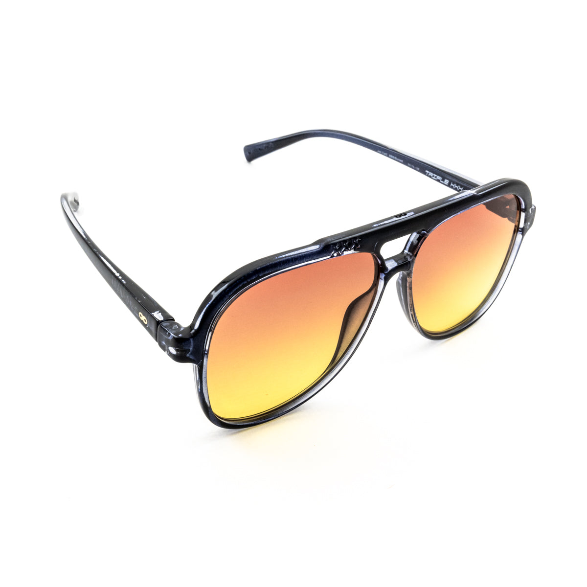 Triple Xxx Translucido Negro Lente Sunset Degrade