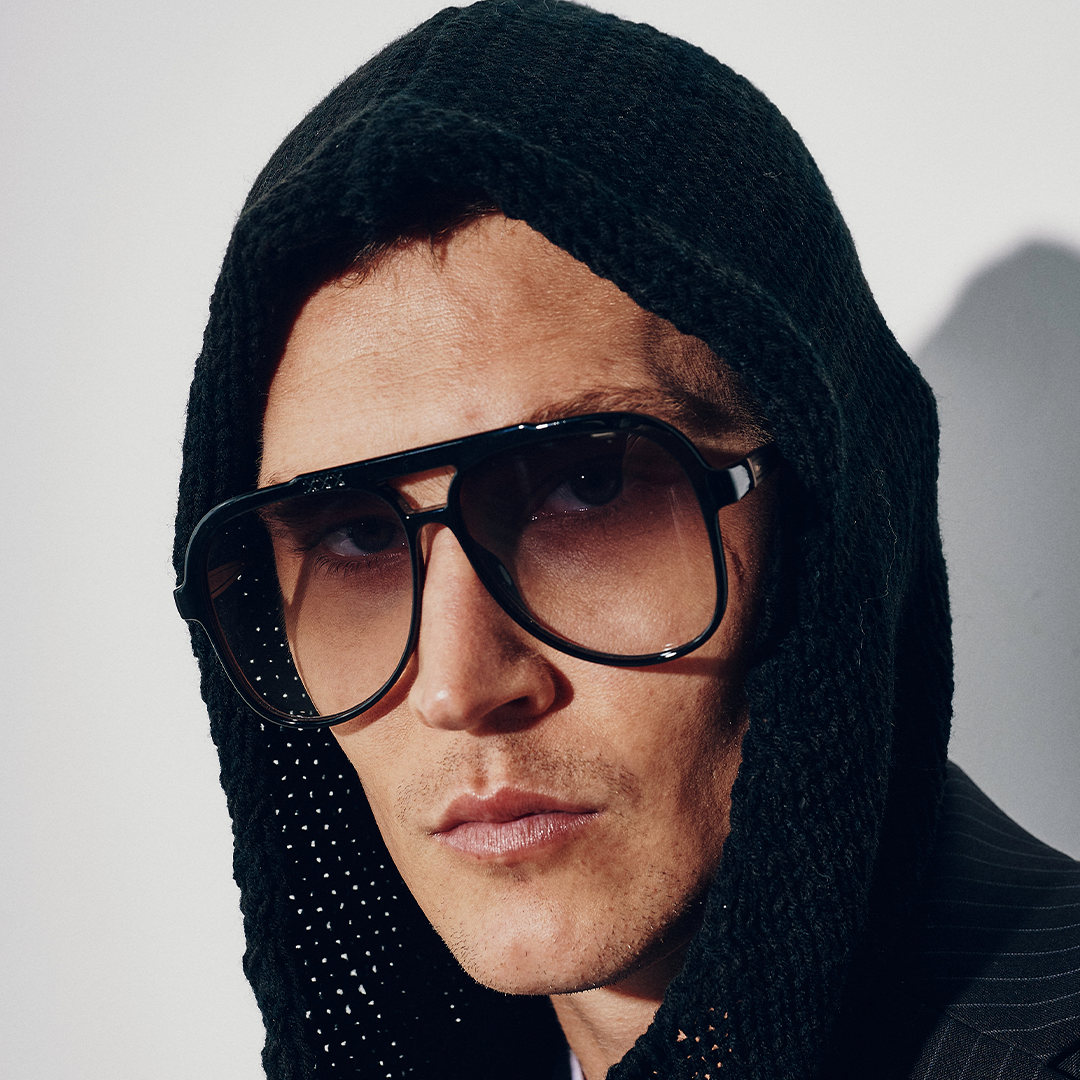 Triple Xxx Metal Negro Brillo Lente Oliva Degrade