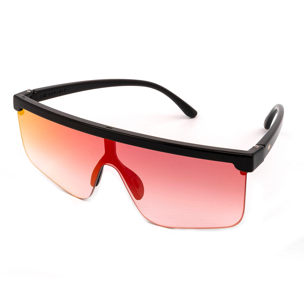 Hong Kong Negro Brillo Lente Suave Espejada Fresa Degrade