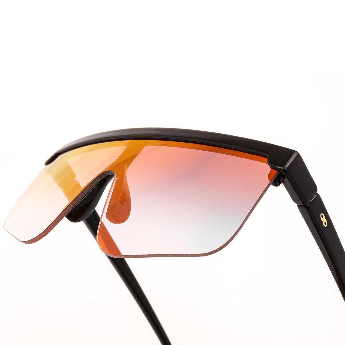 Hong Kong Negro Brillo Lente Suave Espejada Fresa Degrade