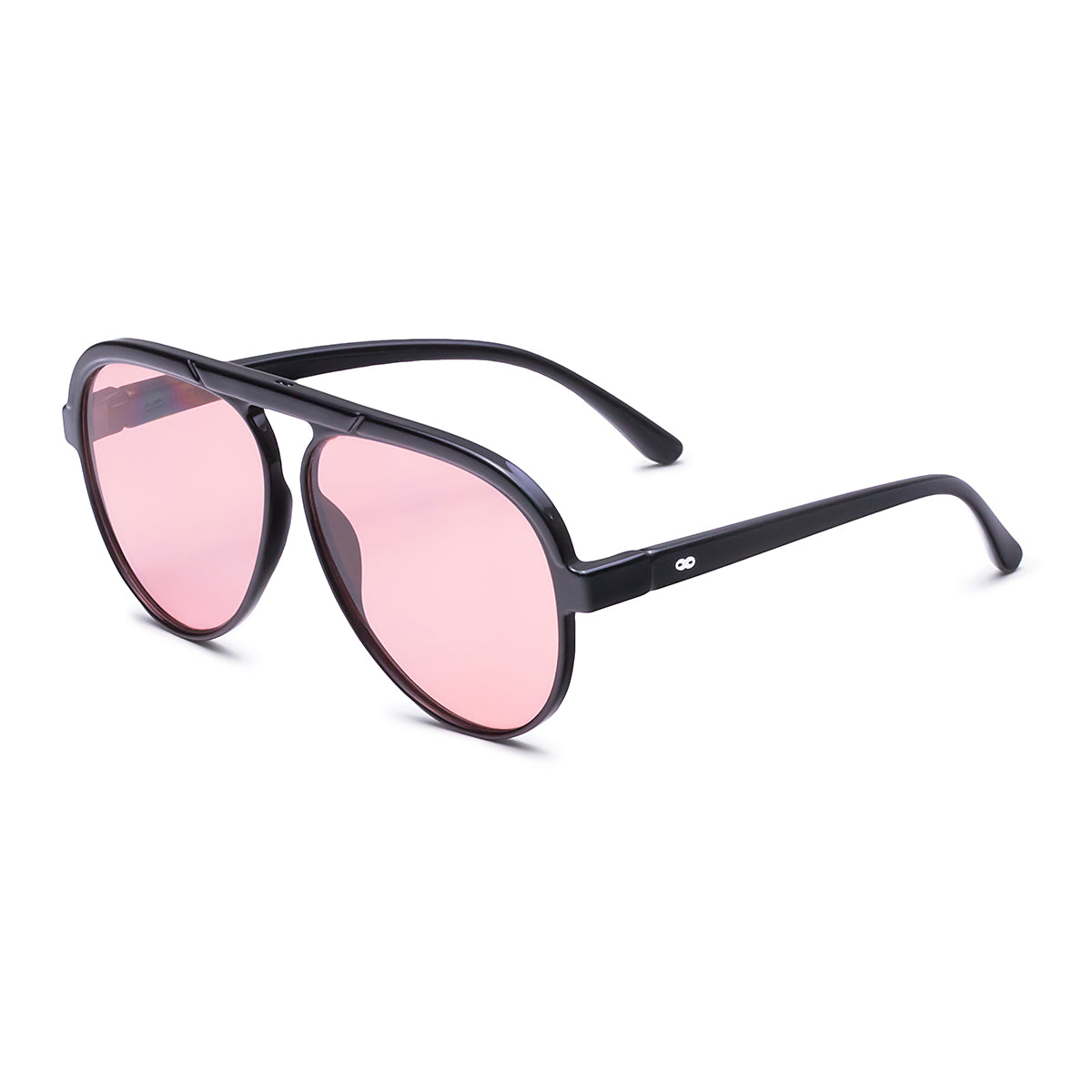 Paris Negro Brillo Lente Rosa