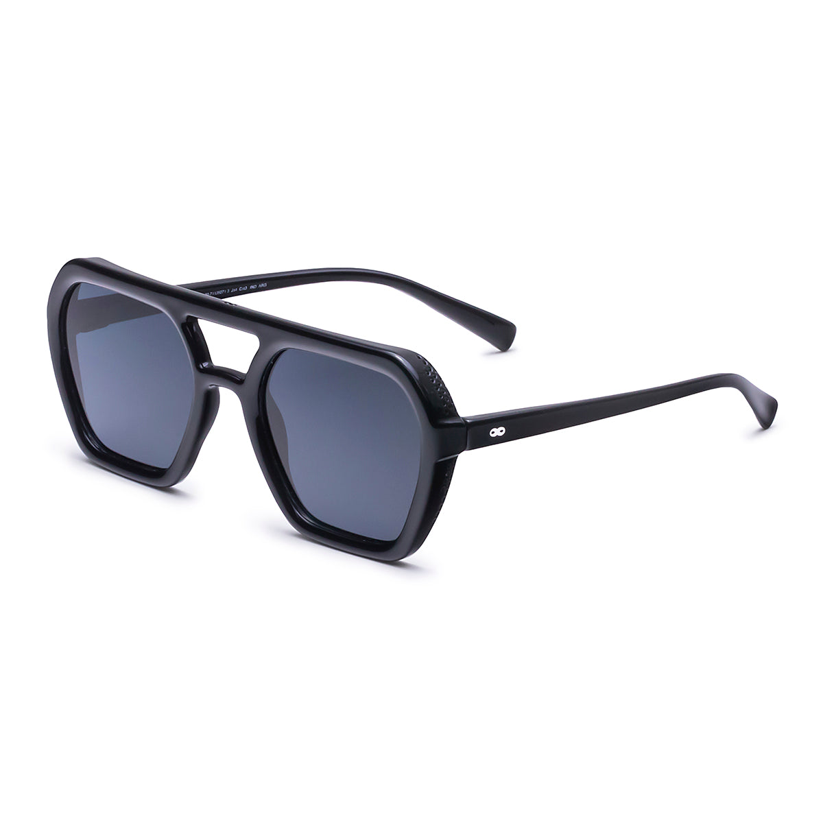 Lyon Negro Brillo Lente Gris