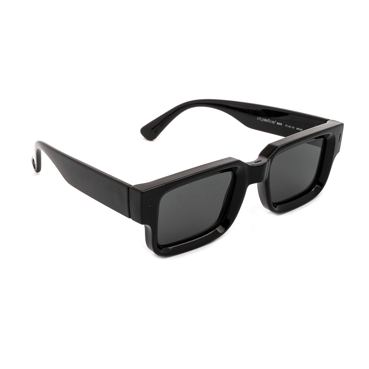 Exclamation Negro Brillo Lente Gris