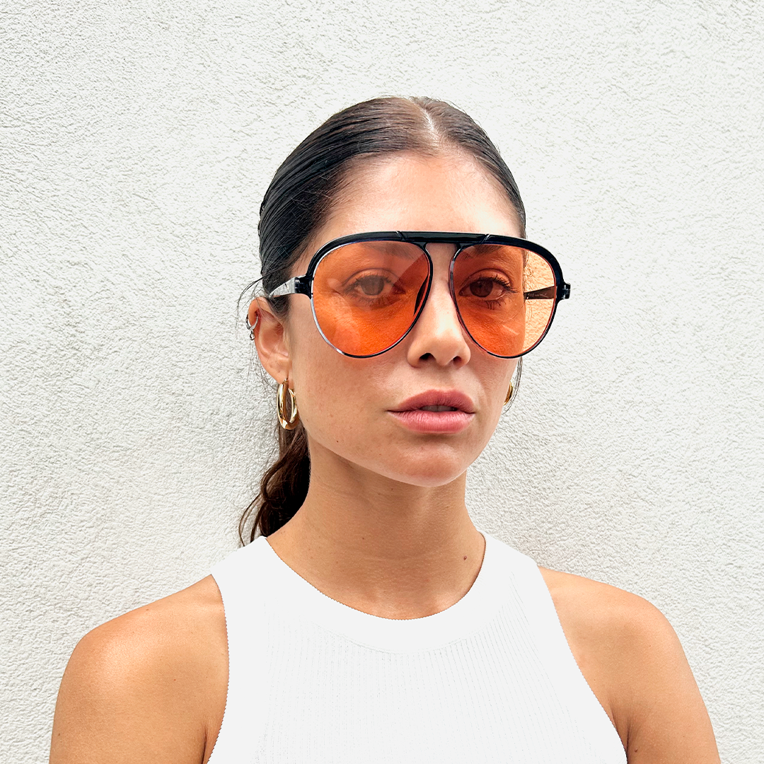 Paris Translucido Negro Lente Naranja