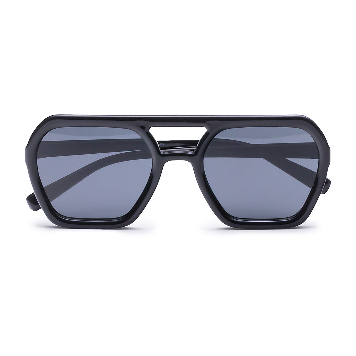 Lyon Negro Brillo Lente Gris