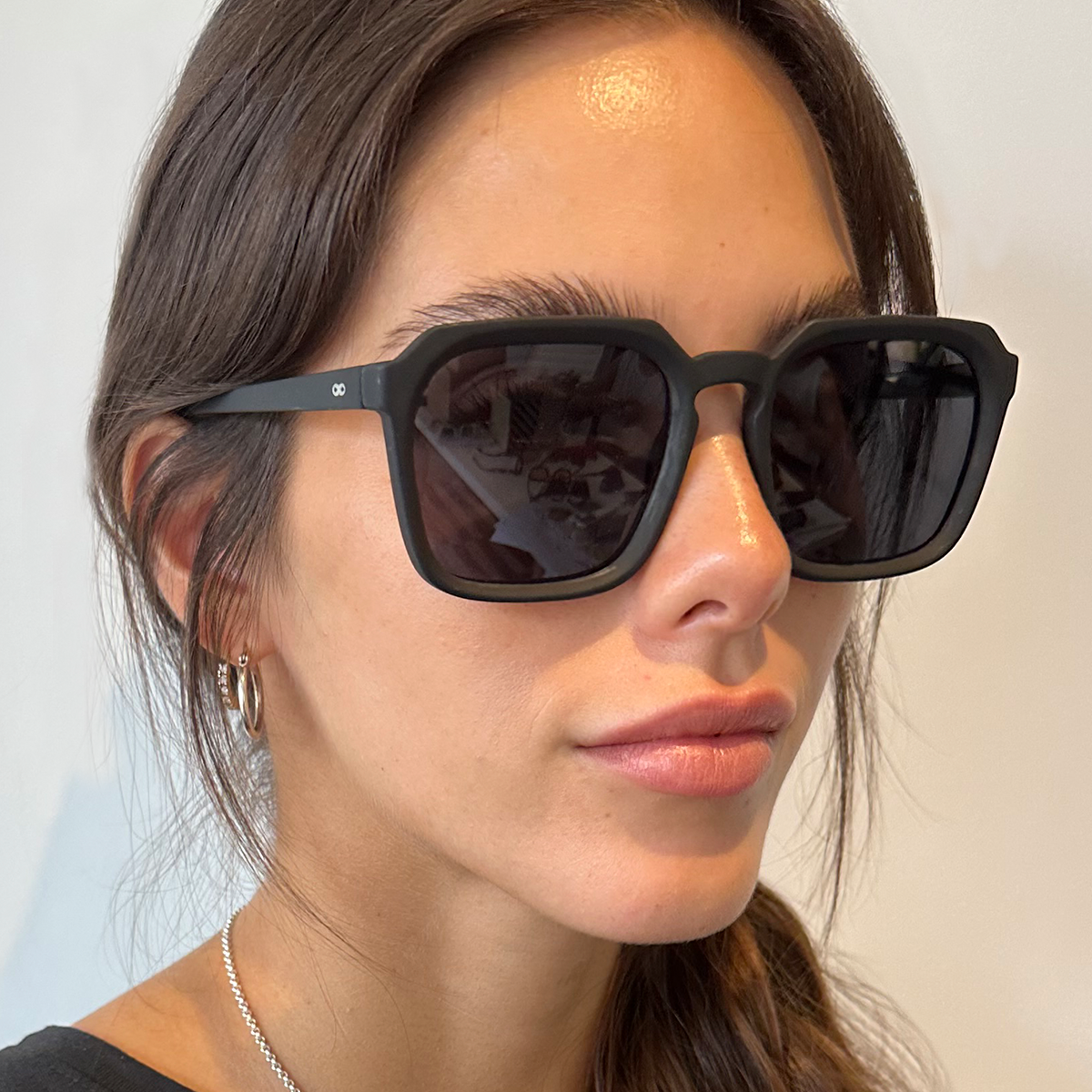 Monaco Negro Mate Lente Gris
