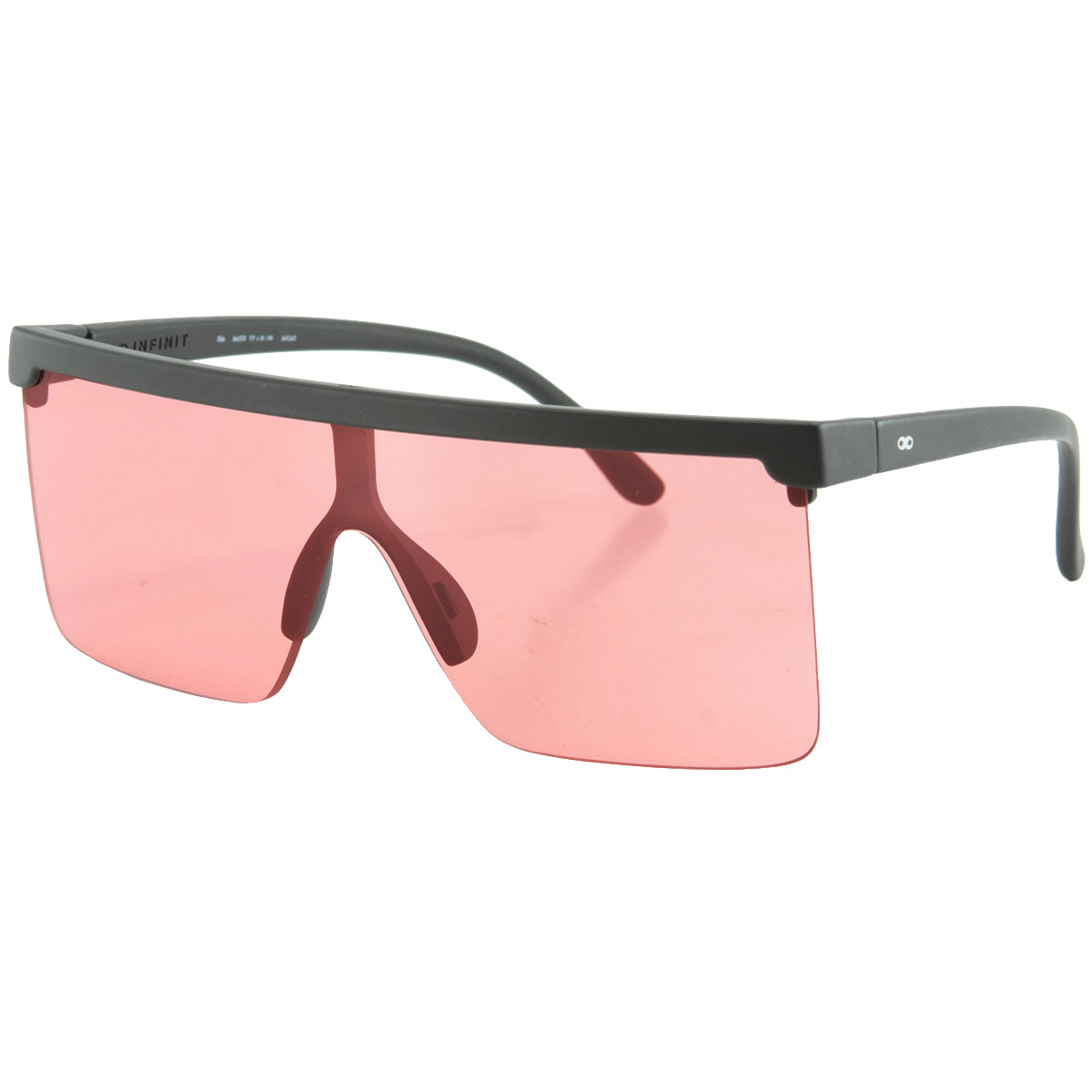 Anteojos De Sol Berlin Negro Mate Lente Rosa Claro