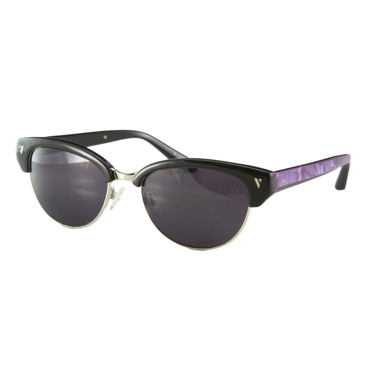 Anteojos De Sol Coquette Negro Y Violeta Lente Gris