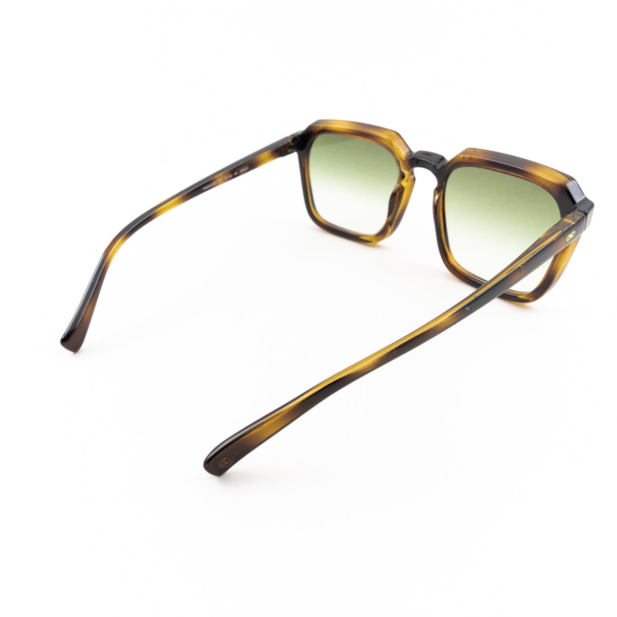 Anteojos De Sol Monaco Carey Lente Oliva Degrade