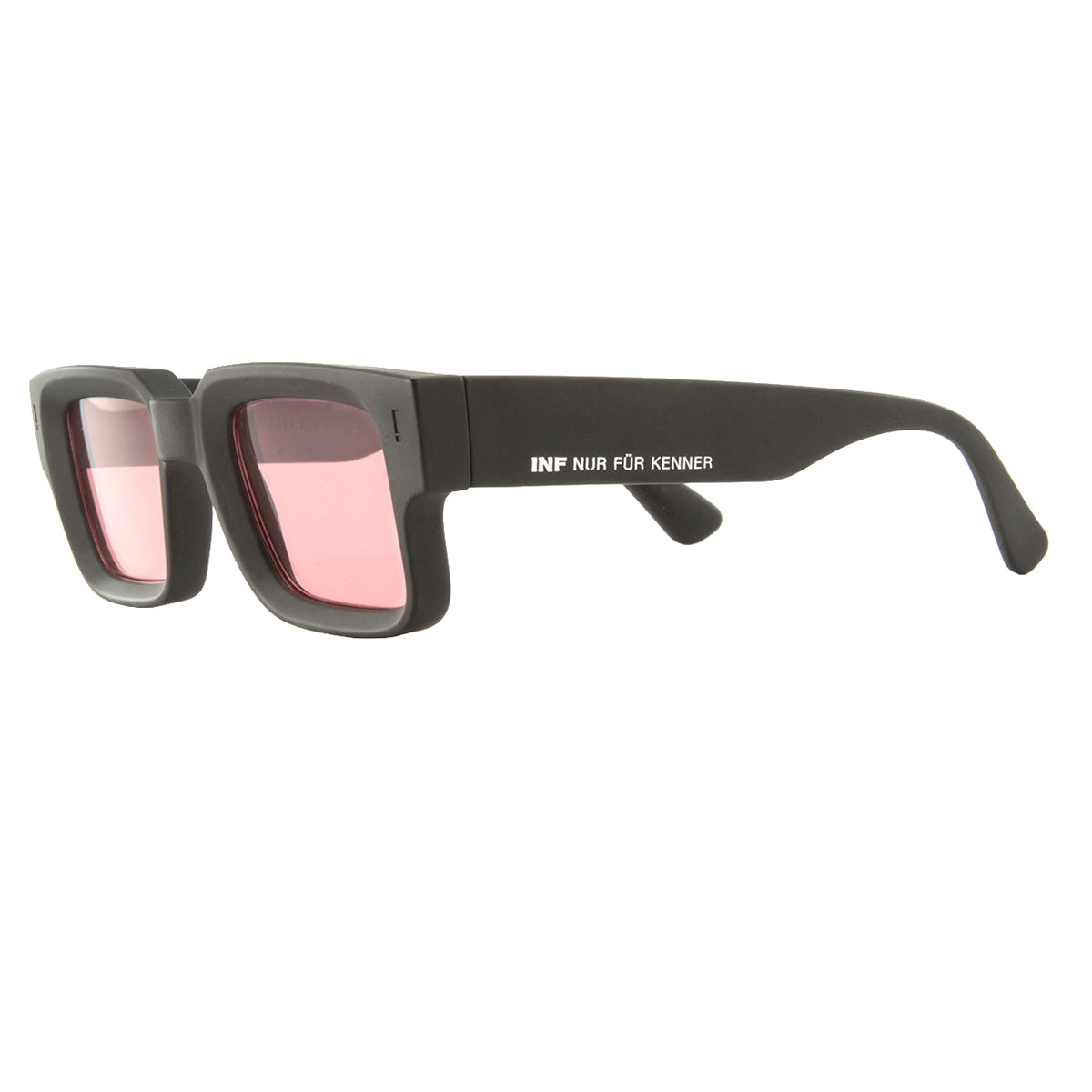 Anteojos Exclamation Negro Mate Lente Rosa - imagen 9