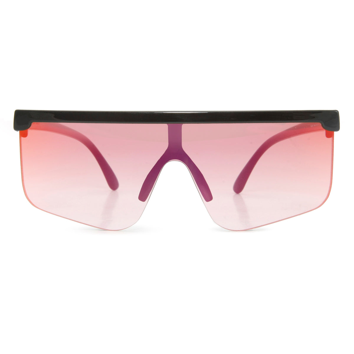 Hong Kong Negro Brillo Lente Suave Espejada Fresa Degrade