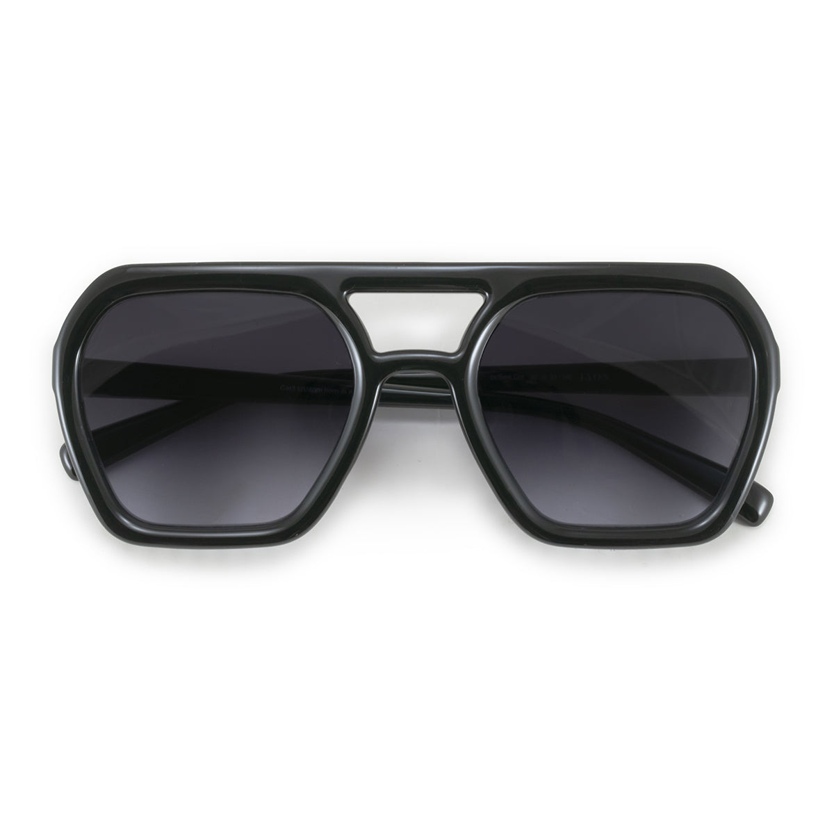 Lyon Negro Brillo Lente Gris Degrade