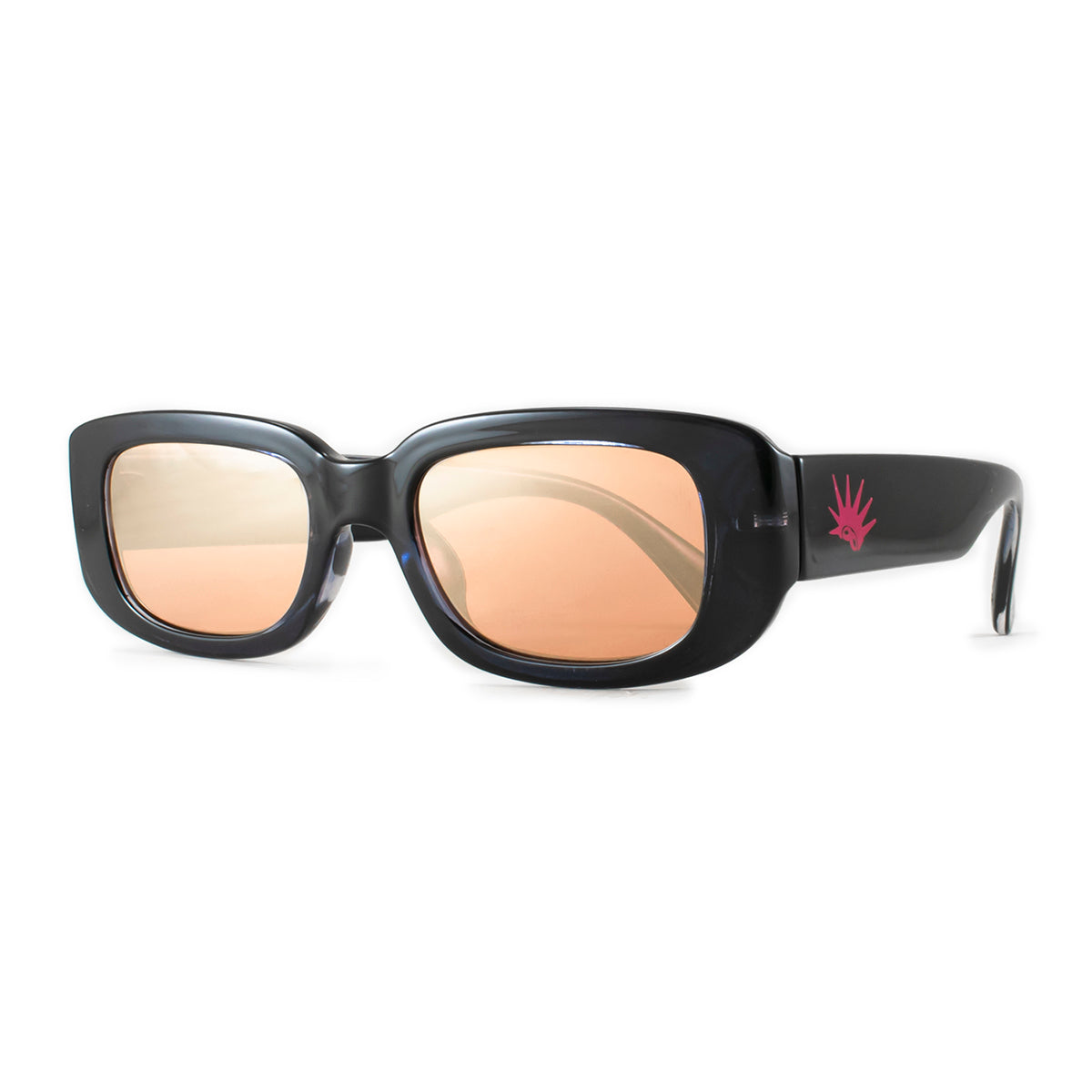 New York Translucido Negro Lente Rosa Espejada