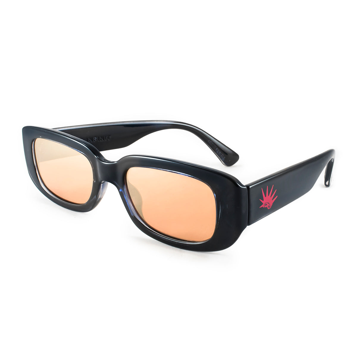 New York Translucido Negro Lente Rosa Espejada