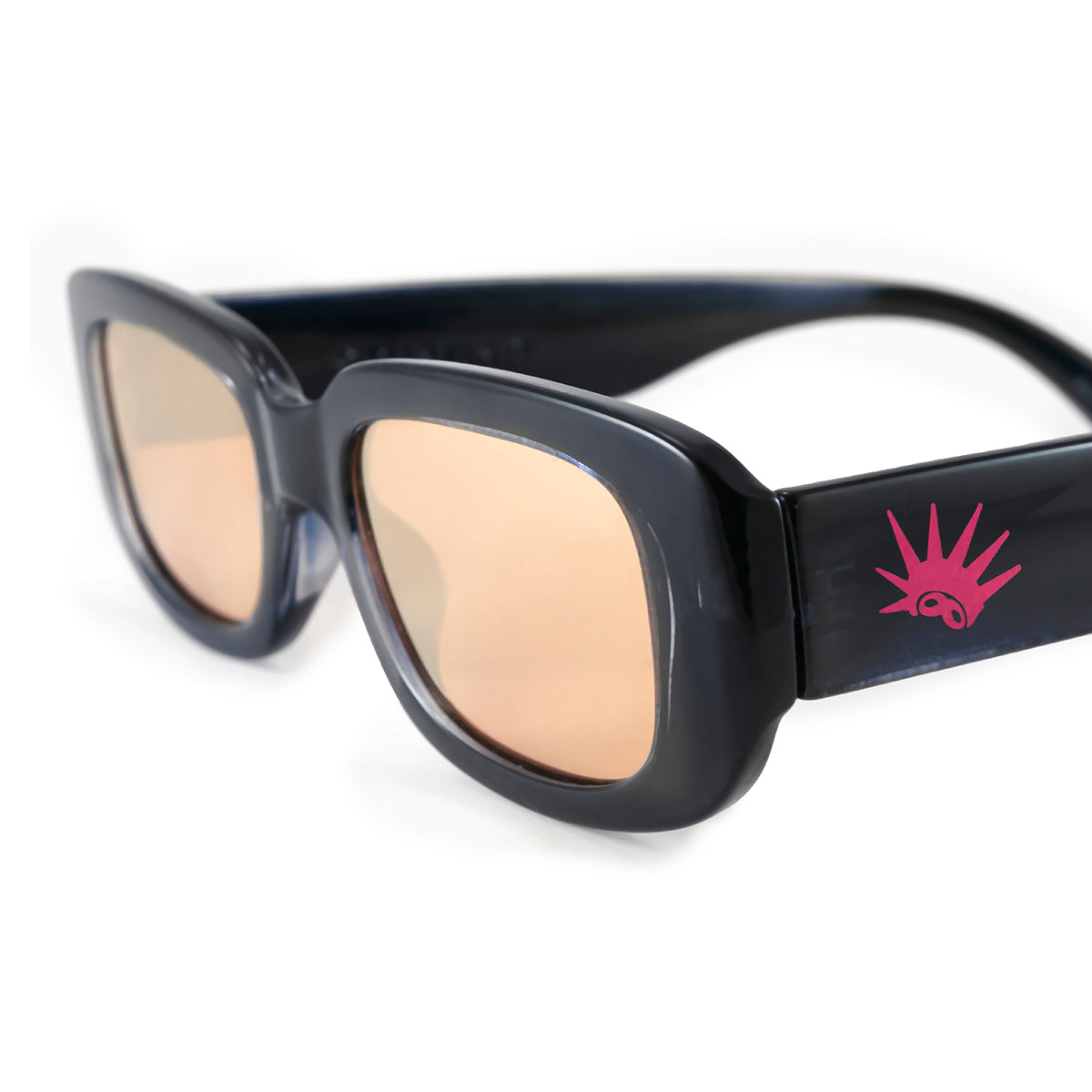 New York Translucido Negro Lente Rosa Espejada