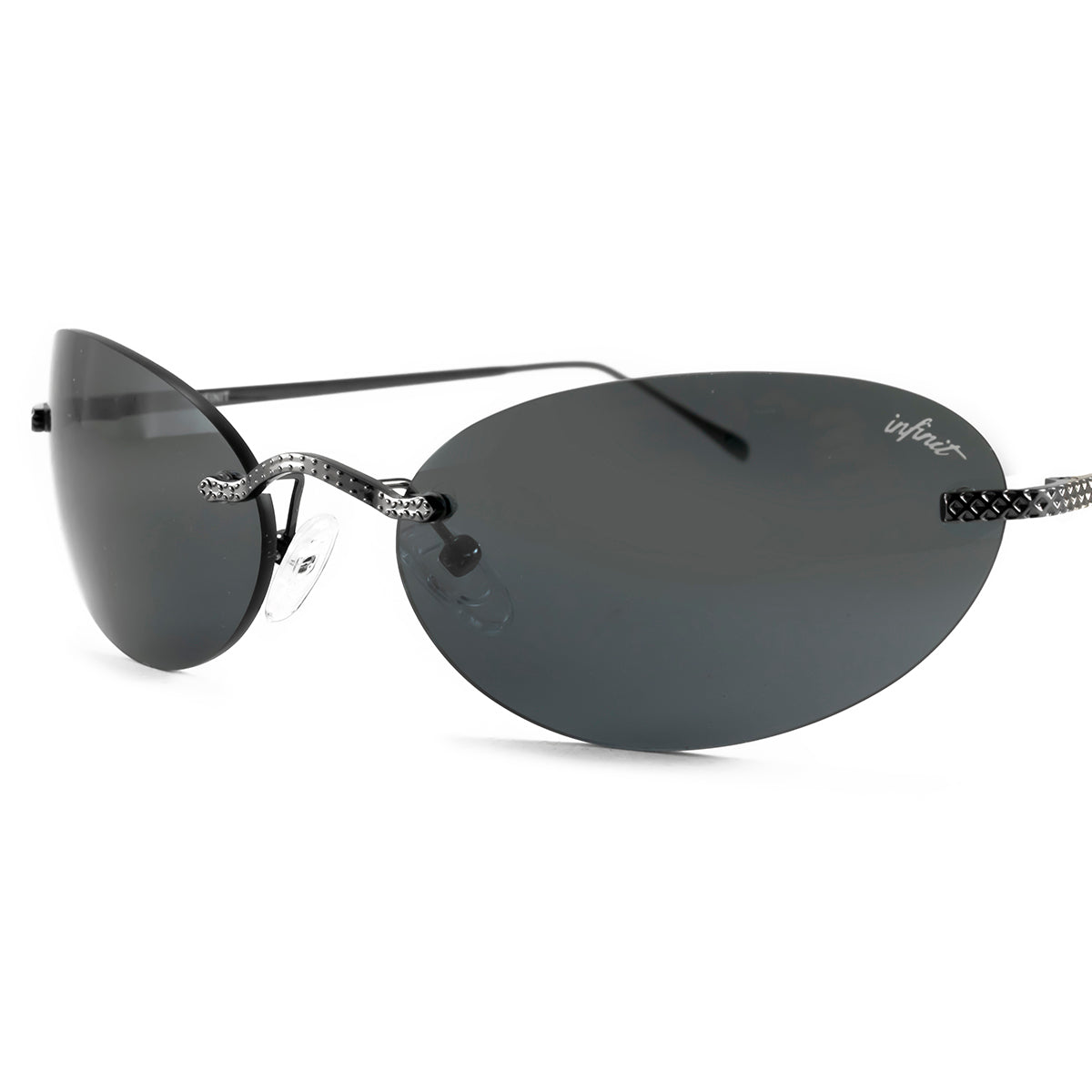 Aero Oval Gris Plomo Lente Gris