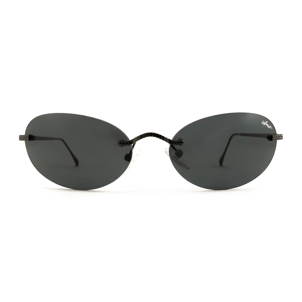 Anteojos De Sol Aero Oval Gris Plomo Lente Gris Infinit