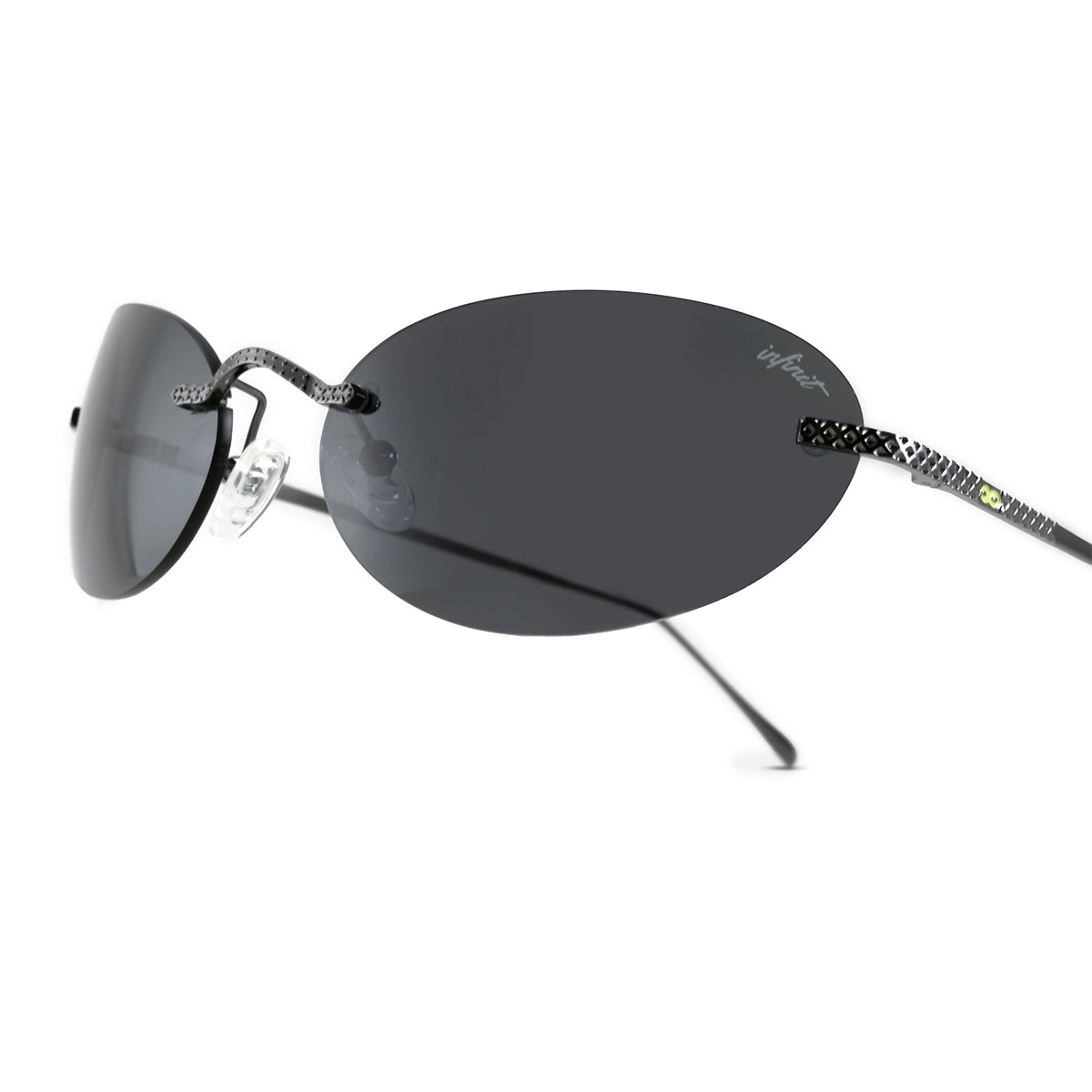 Aero Oval Gris Plomo Lente Gris