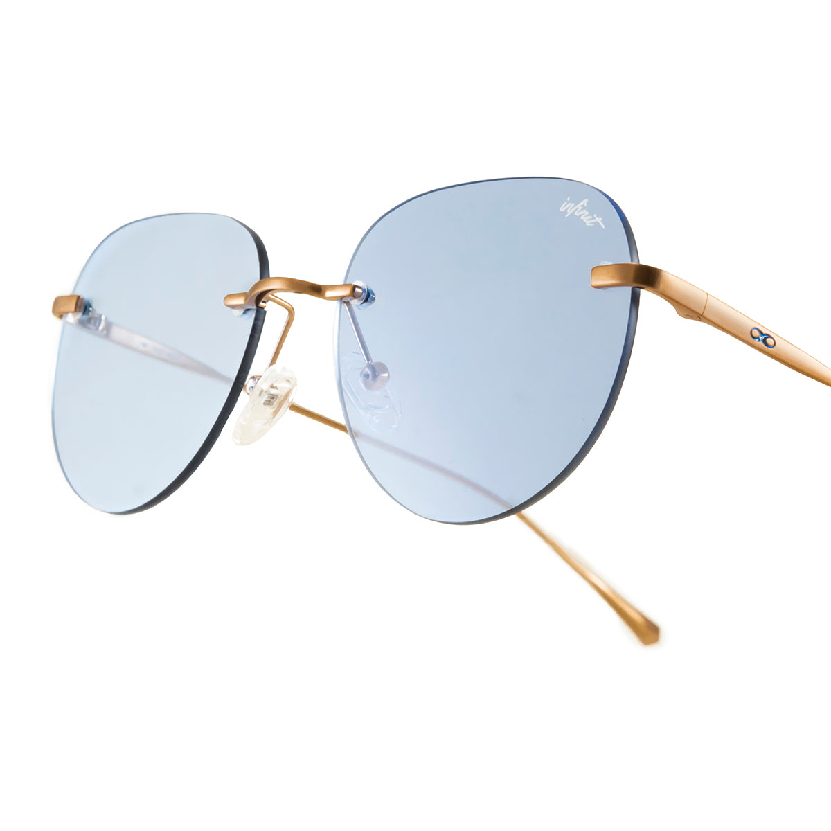 Anteojos De Sol Aero Panto Marron Lente Celeste