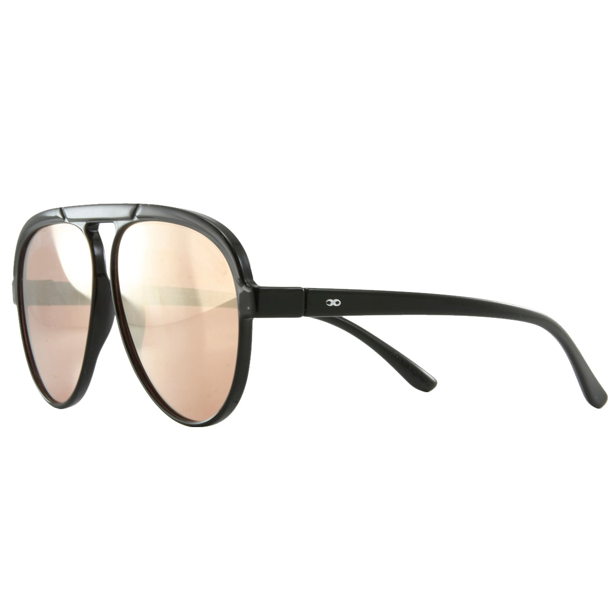 Paris Negro Brillo Lente Espejada Rosa