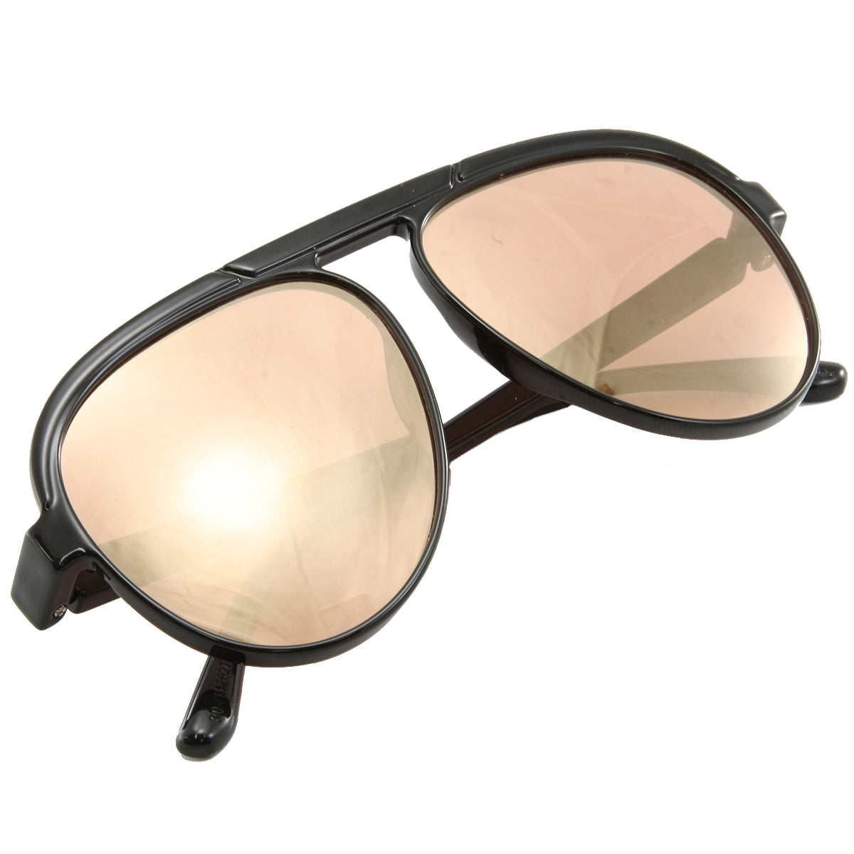 Paris Negro Brillo Lente Espejada Rosa