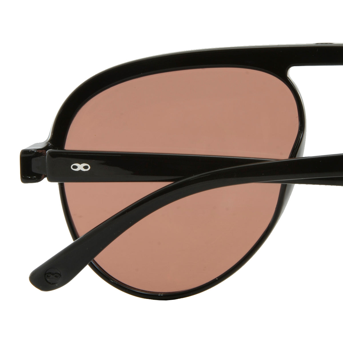 Paris Negro Brillo Lente Espejada Rosa